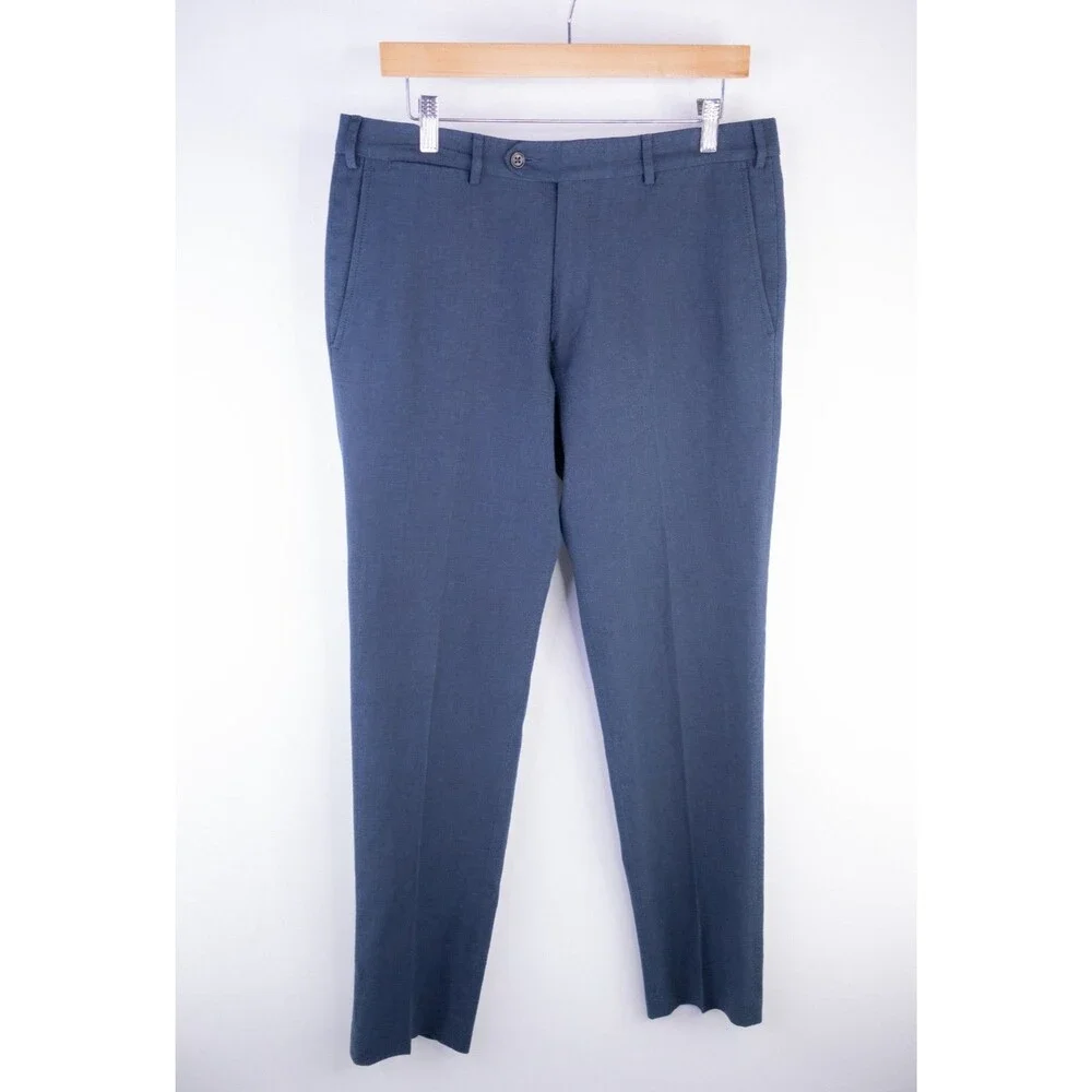 Taylor Stitch 2-Pcs Blue Two Button Cotton Suit Jacket Blazer Sz 40R Pants 36X32